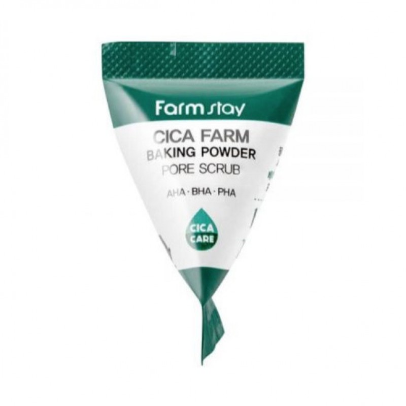 Скраб для лица с центеллой Cica Farm Baking Powder Pore Scrub Farm Stay, 7 мл