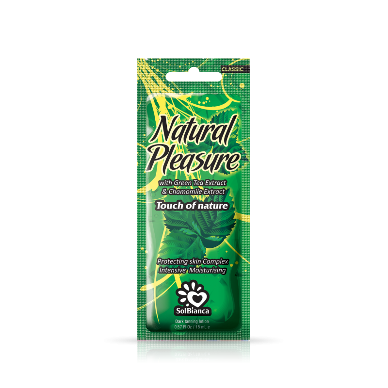 Крем для загара с экстрактом зеленого чая Natural Pleasure SOLBIANCA, 15 мл
